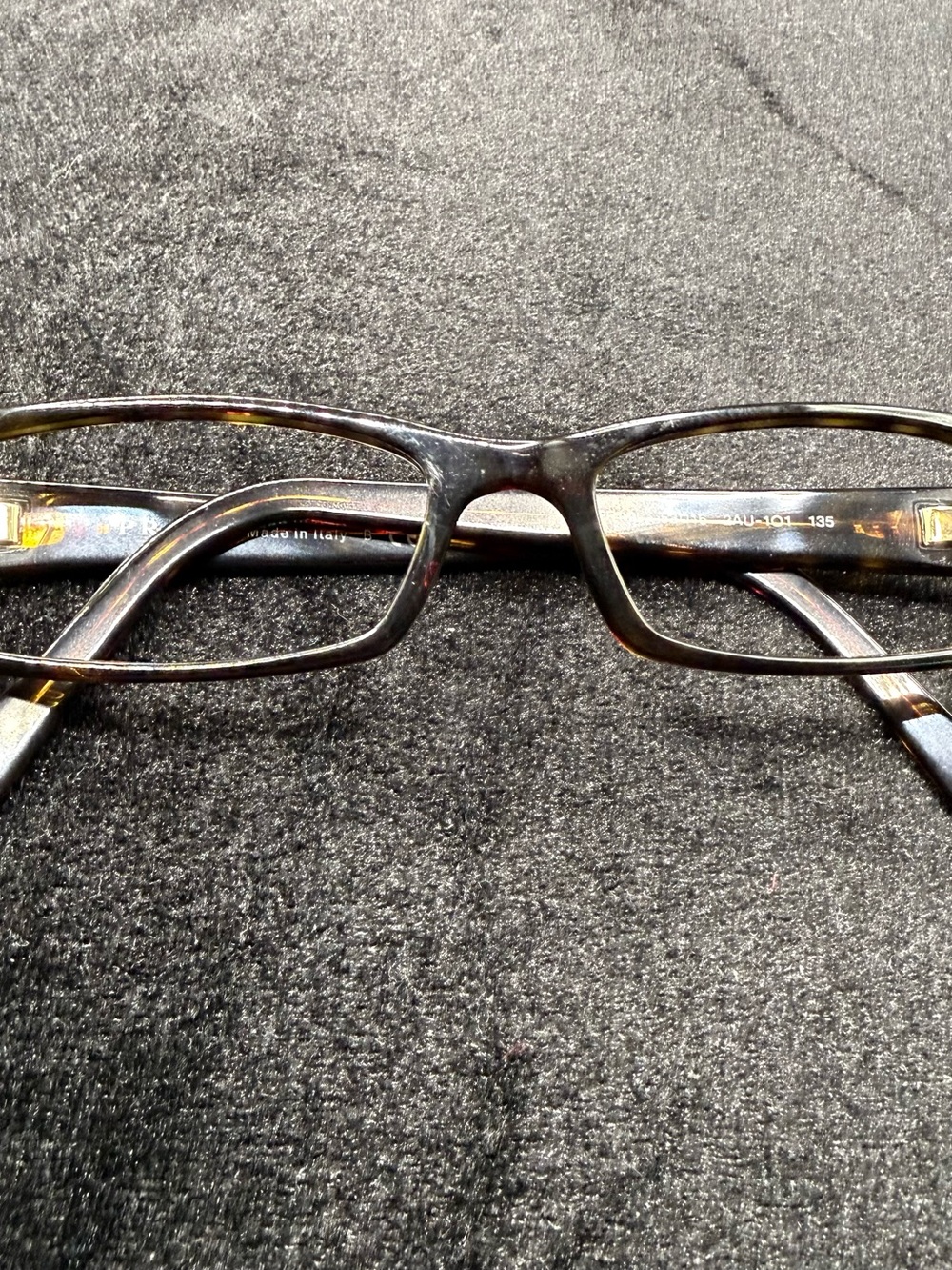 PRADA VPR 19L Tortoise Eyeglasses Frames 52-16-135 Made in Italy Y2K